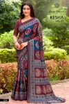 Kesha Vol 1 By Kashvi Tesla Foil Printed With Swarovski Work Saree 